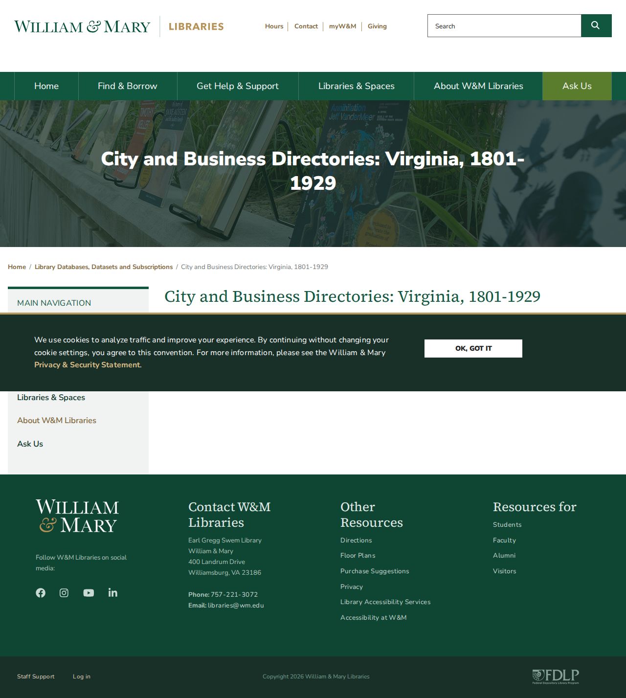 Mechanicsville city directory Virginia historical collections search
